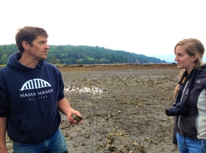 Adam James tells road tripper Kirsten Howard about how his family's oyster farm has changed its practices.